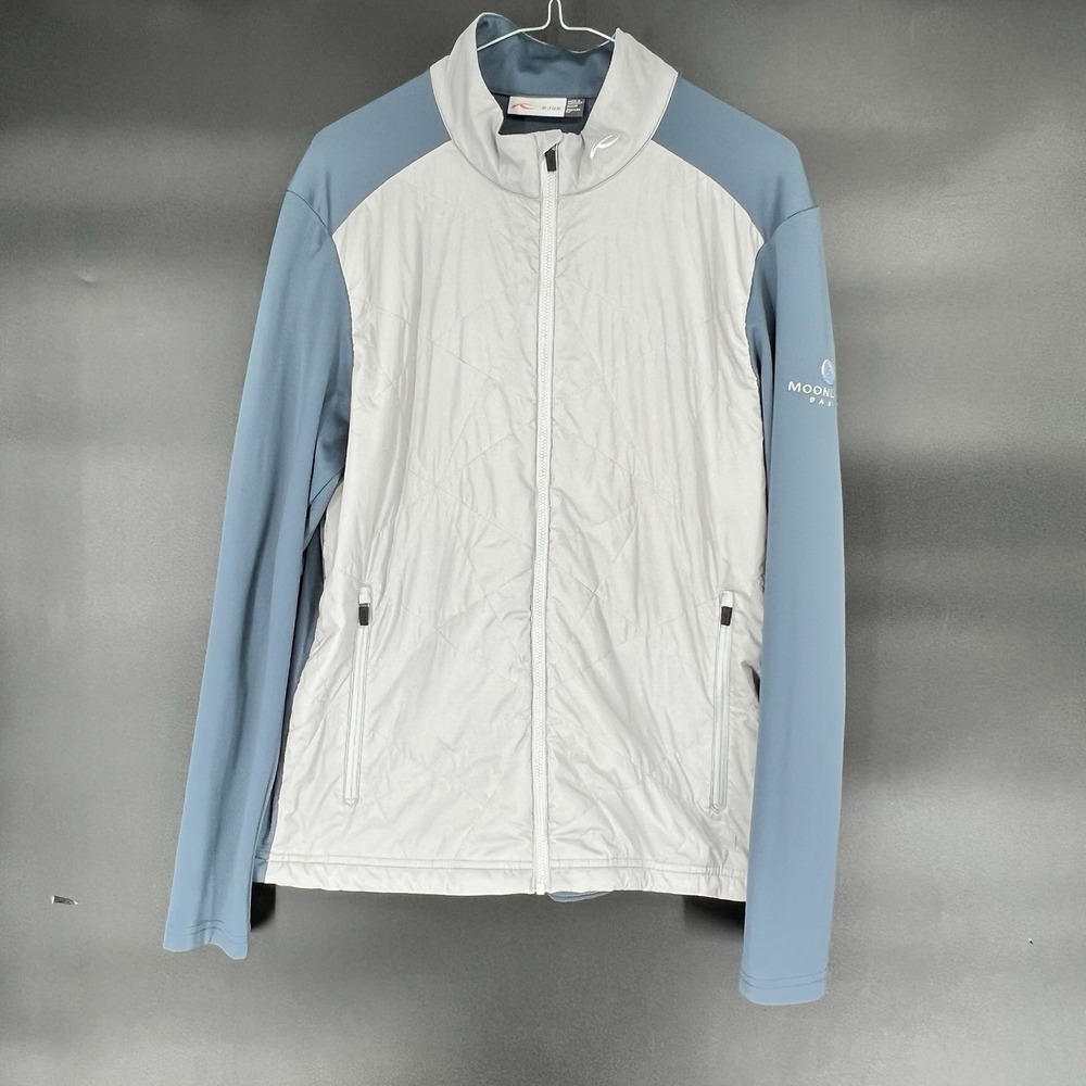 KJUS Retention Jacket Mens 50 M Golf Full Zip Moonlight Basin Gray Blue 104-2A8